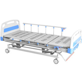 Manual hospital bed with 3 cranks