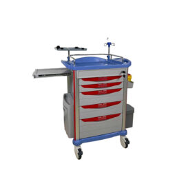 Emergency Red cart with hold hander