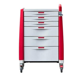 6 Layers Red Color Emergency Trolley