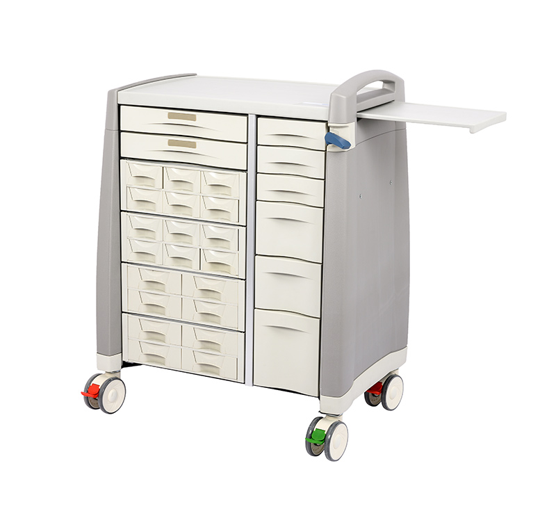 Locking Medication Cart with Bin Cassette