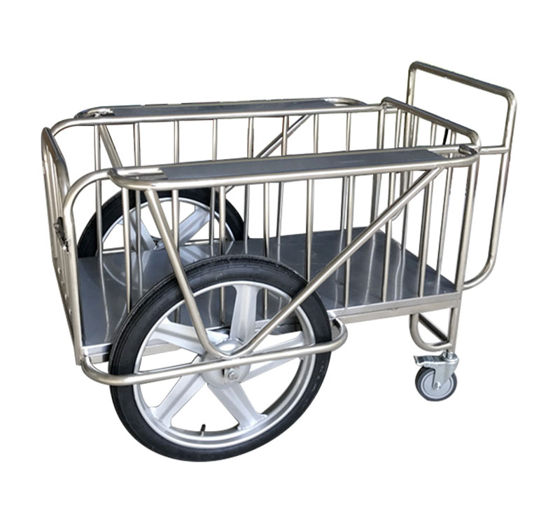 Medical Delivery Trolley With Two Big Wheels