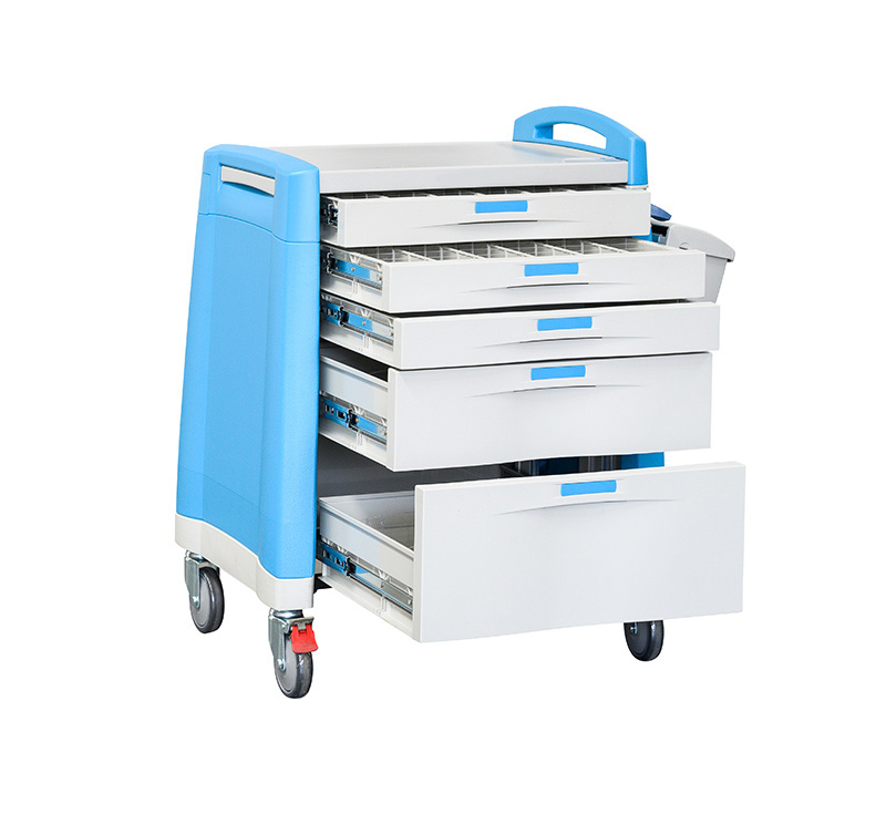 Blue color Medicine Treatment Trolley