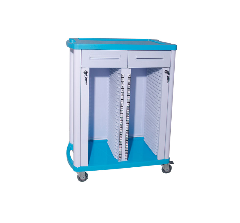 50 partitions Medical Patient Record Trolley