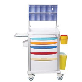 Colorful  Anesthesia Crash Trolley