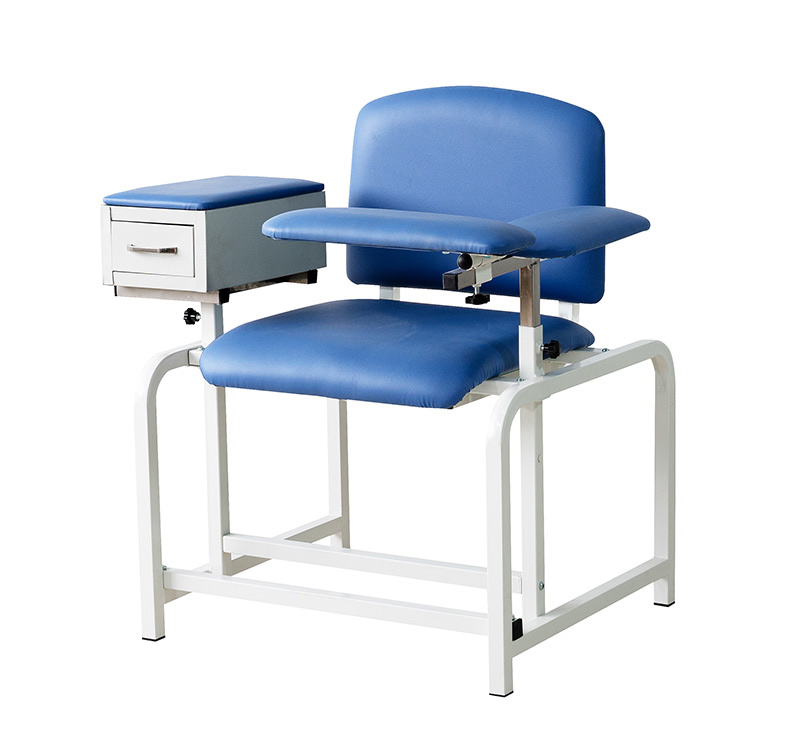Blood Drawing Chair with Padded Flip Arm and Drawer - Image 2