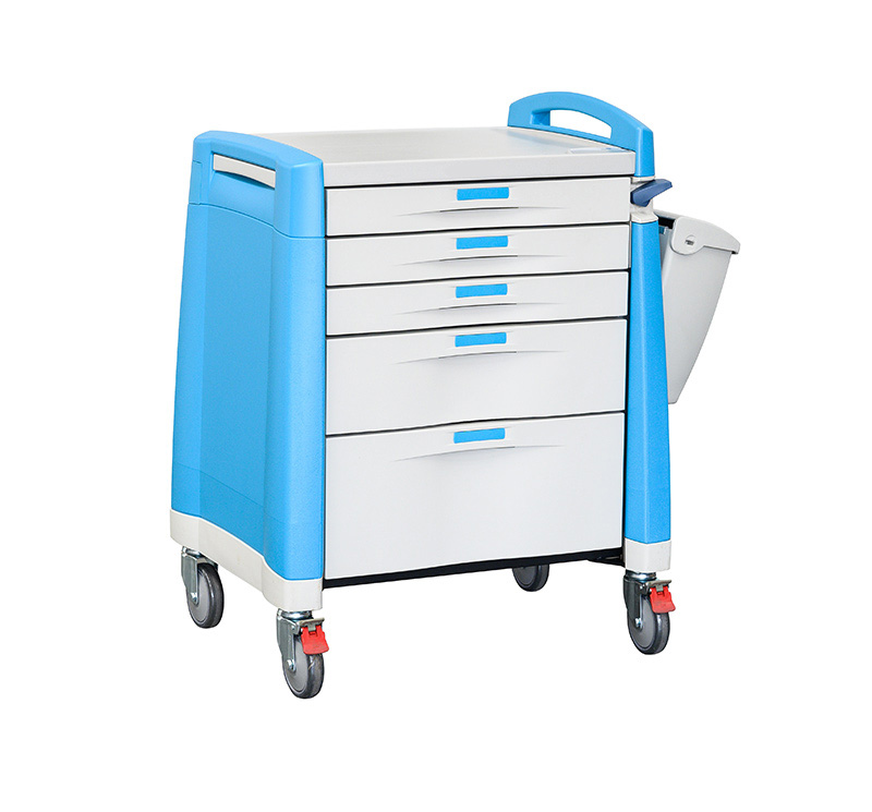 Blue color Medicine Treatment Trolley - Image 2