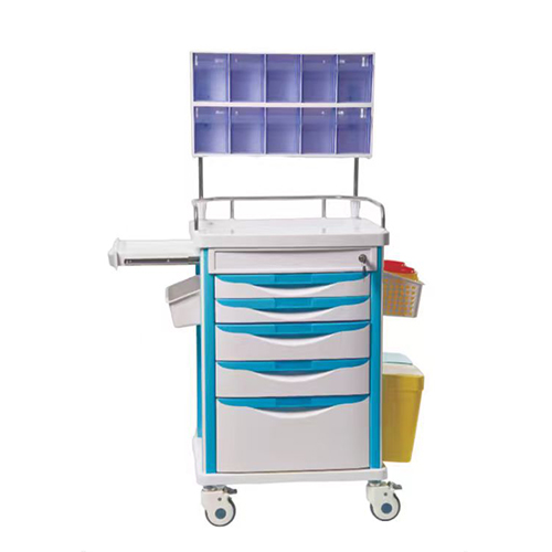 Green Color Anesthesia Cart