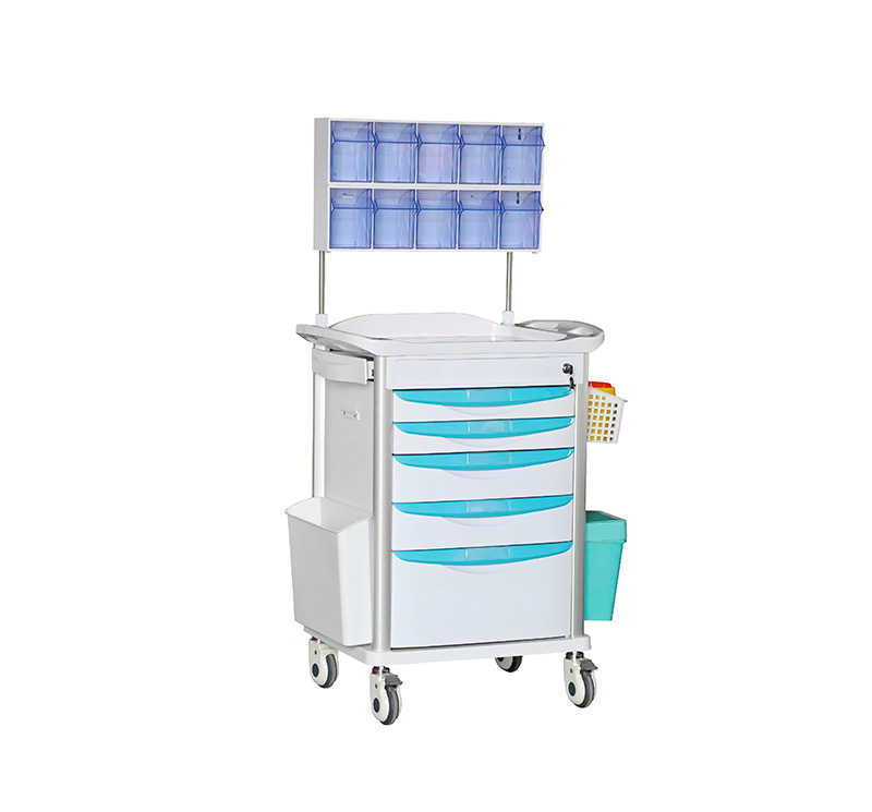 Green Color Anesthesia Crash Cart - Image 3