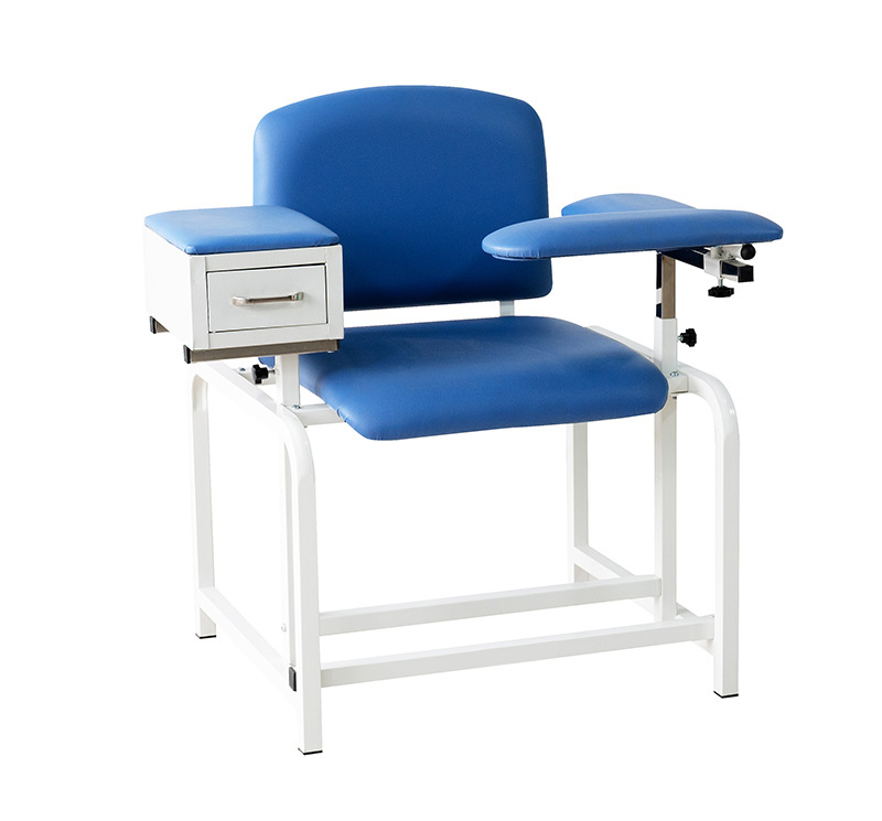 Blood Drawing Chair with Padded Flip Arm and Drawer - Image 3