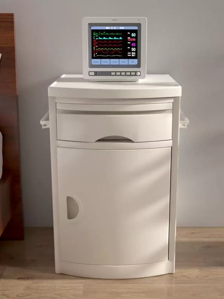 White ABS Bedside Cabinet - Image 4