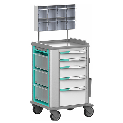 Colorful Anesthesia Crash Trolley - Image 3