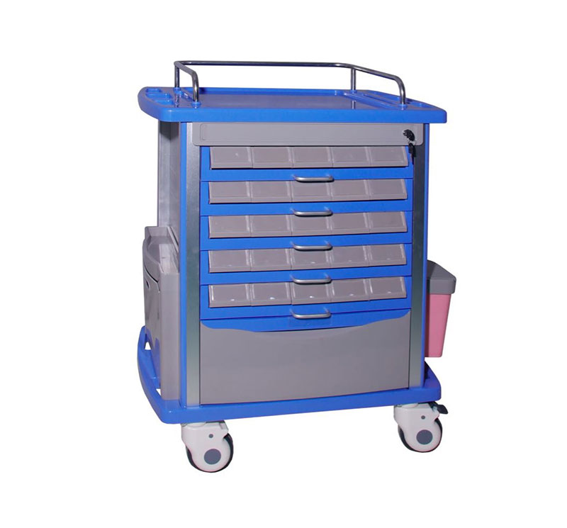 Hospital Lockable Medication Trolley - Image 6